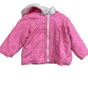 toddler Girl al&ray Jacket, 24M, Pink and white